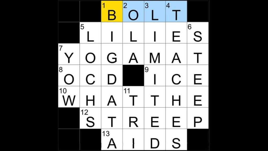 NYT Mini Crossword Solutions for January 11th