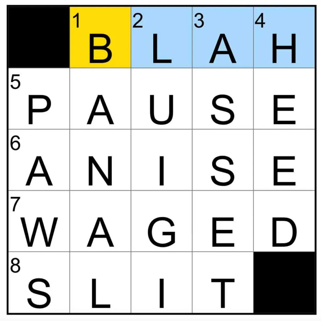 NYT Mini Crossword Answers NYT Mini Crossword Answers