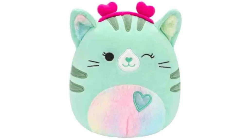 Valentine's Day presents,
Squishmallow Winking Teal Cat Corinna